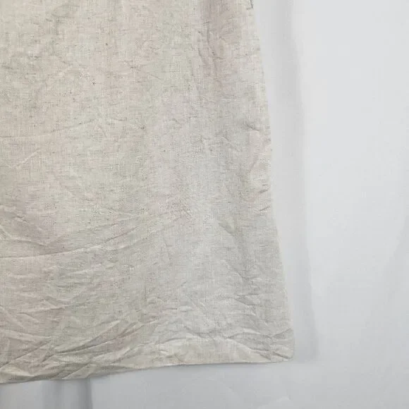 NWOTBanana Republic Factory Linen Blend Square Neck Mini Shift Dress in Flax - M - Picture 6 of 9